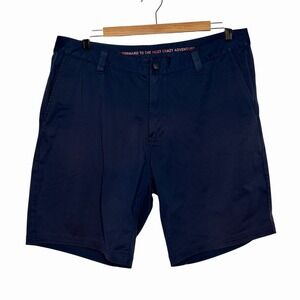 Rhone Commuter Shorts Blue Mens Size 34 Tech Golf Travel Chino 9 Inch Flat Front